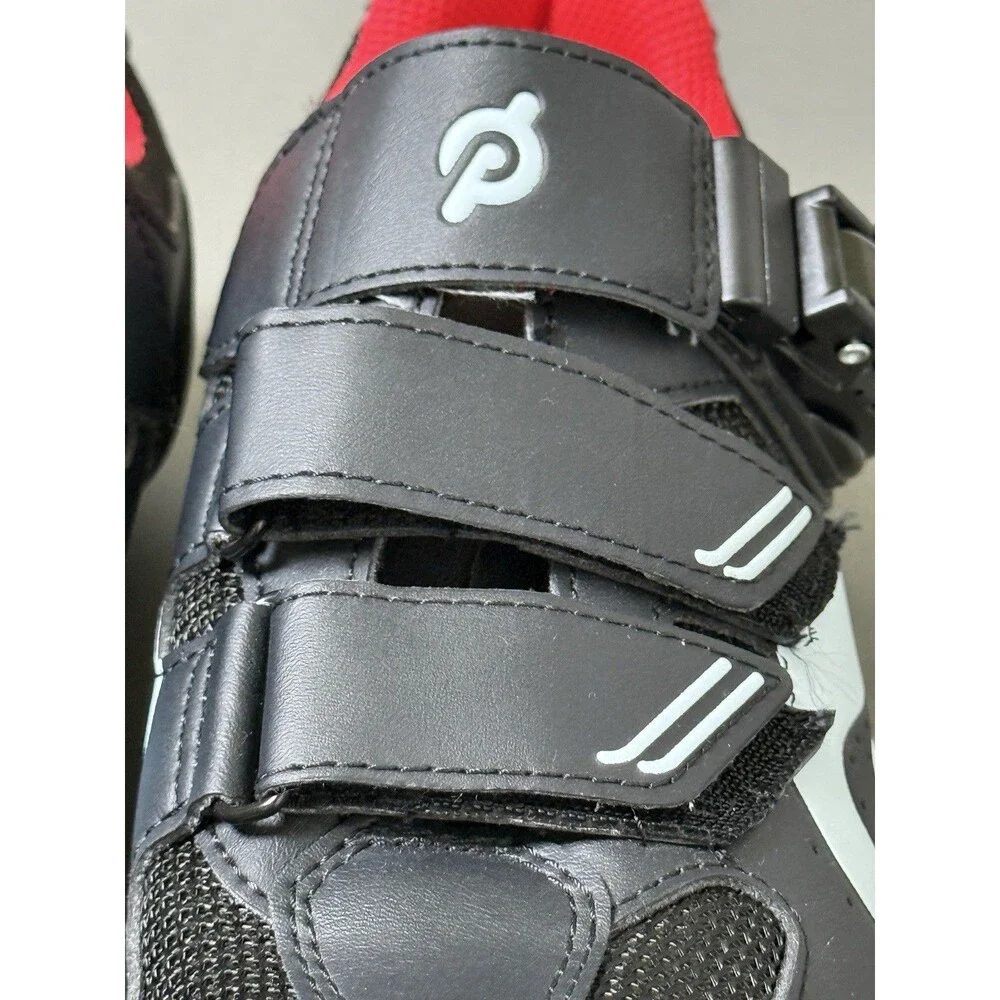 Peloton Cycling Shoes Size 38/ US Women’s Size 7 Black Red White